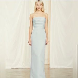 Amsale sonia dress size 2 ice blue